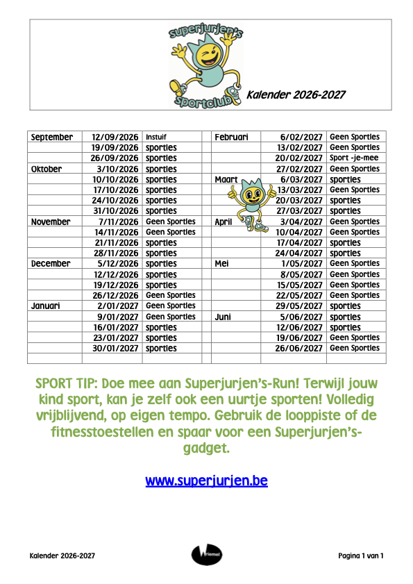 sportclub kalender